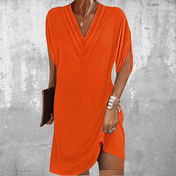 Thalia | Elegant V-Neck Shift Dress