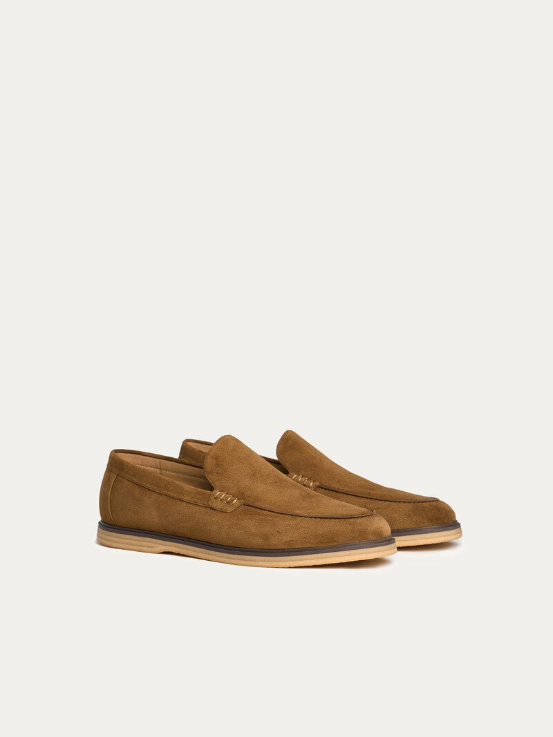 CAMEL | Coffee Suede loafers