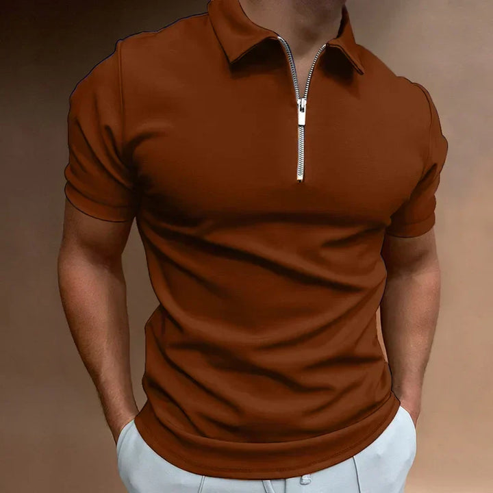 Classic Zipper Polo Shirt