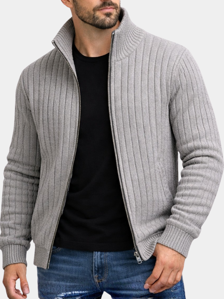 Bryan | Classic Zip-Front Ribbed Jacket
